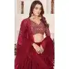 Georgette Embroidery Work Party Wear Plus Size Lehenga Choli In Red - 9426187208