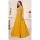 Georgette Embroidery Work Party Wear Lehenga Choli In Yellow - 9426187210