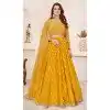 Georgette Embroidery Work Party Wear Plus Size Lehenga Choli In Yellow - 9426187210