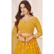 Georgette Embroidery Work Party Wear Lehenga Choli In Yellow - 9426187210