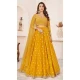 Georgette Embroidery Work Party Wear Lehenga Choli In Yellow - 9426187210