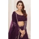 Wine Georgette Embroidery Work Party Wear Lehenga Choli - 9426187211