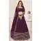 Wine Georgette Embroidery Work Party Wear Lehenga Choli - 9426187211