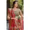 Grey Tussar Silk Foil Print Work Traditional Wear Lehenga Choli - 9445187296