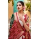 Green And White Tussar Silk Foil Print Work Navratri Chaniya Choli -9457187354