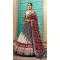 Maroon And White Tussar Silk Foil Print Work Navratri Chaniya Choli -9457187355