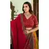 Tussar Silk Foil Print Work Plus Size Navratri Chaniya Choli In Mustard - 9489187545