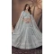 Sky Blue Premium Net Sequins Work Wedding Wear Lehenga Choli - 9496187607
