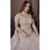 Baby Pink Premium Net Sequins Work Wedding Wear Plus Size Lehenga Choli - 9496187608