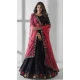 Black Georgette Embroidery Work Designer Wear Lehenga Choli  - 9498187613
