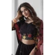 Black Georgette Embroidery Work Designer Wear Lehenga Choli  - 9498187613