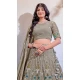 Georgette Embroidery Work Wedding Wear Lehenga Choli In Dark Grey - 9500187620