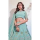 Georgette Embroidery Work Wedding Wear Lehenga Choli In Sky Blue - 9500187621