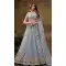 Carduna Blue Net Embroidery Work Wedding Wear Lehenga Choli - 9501187625