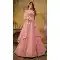 Pink Net Embroidery Work Wedding Wear Lehenga Choli - 9501187627