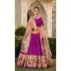 Purple Jacquard Silk Zari Work Traditional Wear Plus Size Lehenga Choli - 9503187633