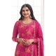 Pink Chinon Embroidery Work Prachi Desai Sharara Suit -9510187691