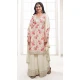 Cream Chinon Embroidery Work Prachi Desai Sharara Suit -9510187693
