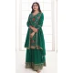 Green Chinon Embroidery Work Prachi Desai Sharara Suit -9510187694