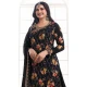 Black Chinon Embroidery Work Prachi Desai Sharara Suit -9510187695