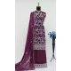 Georgette Embroidery Party Wear Sharara Suit In Purple - 9512187703