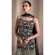 Georgette Embroidery Party Wear Sharara Suit In Black - 9512187705