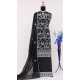 Georgette Embroidery Party Wear Sharara Suit In Black - 9512187705
