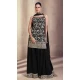 Georgette Embroidery Party Wear Sharara Suit In Black - 9512187705