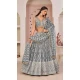 Butterfly Net Embroidered Party Wear Lehenga Choli In Grey - 9535187904