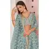 Butterfly Net Embroidered Party Wear Plus Size Lehenga Choli In Ocean Blue - 9535187905