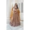 Brown Butterfly Net Embroidery Work Lehenga Choli - 9536187907