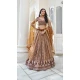 Brown Butterfly Net Embroidery Work Lehenga Choli - 9536187907