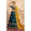Georgette Sequins Work Readymade Lehenga Choli In Rama Green - 9537187914