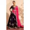 Georgette Sequins Work Readymade Lehenga Choli In Dark Purple - 9537187915