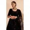 Net Sequins Work Readymade Lehenga Choli In Black - 9537187916