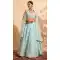 Georgette Sequins Work Readymade Lehenga Choli In Sky Blue - 9537187917