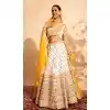 Georgette Sequins Work Readymade Lehenga Choli In Off White - 9537187918