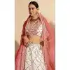Georgette Sequins Work Readymade Lehenga Choli In Gajari Pink - 9537187919