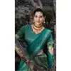 Green Tussar Silk Foil Print Work Traditional Plus Size Lehenga Choli - 9546187969