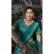 Green Tussar Silk Foil Print Work Traditional Lehenga Choli - 9546187969