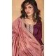 Silk Embroidery Work Readymade Salwar Suit In Wine - 9568188083