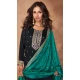 Silk Embroidery Work Readymade Salwar Suit In Navy Blue - 9568188085