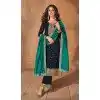 Silk Embroidery Work Readymade Salwar Suit In Navy Blue - 9568188085