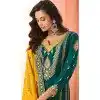 Rama Teal Green Silk Embroidered Plus Size Pakistani Palazzo Salwar Suit - 9583188170