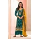 Rama Teal Green Silk Embroidered Pakistani Palazzo Salwar Suit - 9583188170