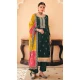 Chinnon Embroidered Designer Wear Salwar Suit In Olive Green - 9584188172