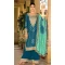 Chinon Bandhani Printed Party Wear Palazzo Salwar Kameez In Teal Blue - 146911238
