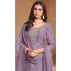 Lavender Organza Chiffon Embroidered Party Wear Salwar Suit - 147001292