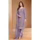 Lavender Organza Chiffon Embroidered Party Wear Salwar Suit - 147001292