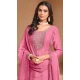 Pink Organza Chiffon Embroidered Party Wear Salwar Suit - 147001294